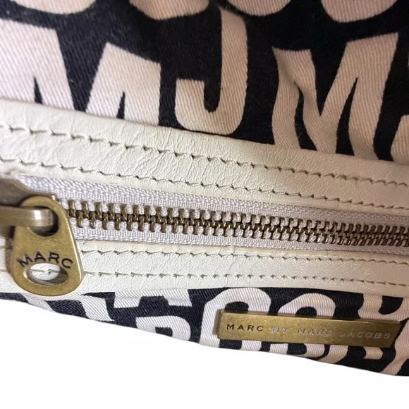 Marc Jacobs Vintage White Leather Handbag Y2k - Picture 7 of 11